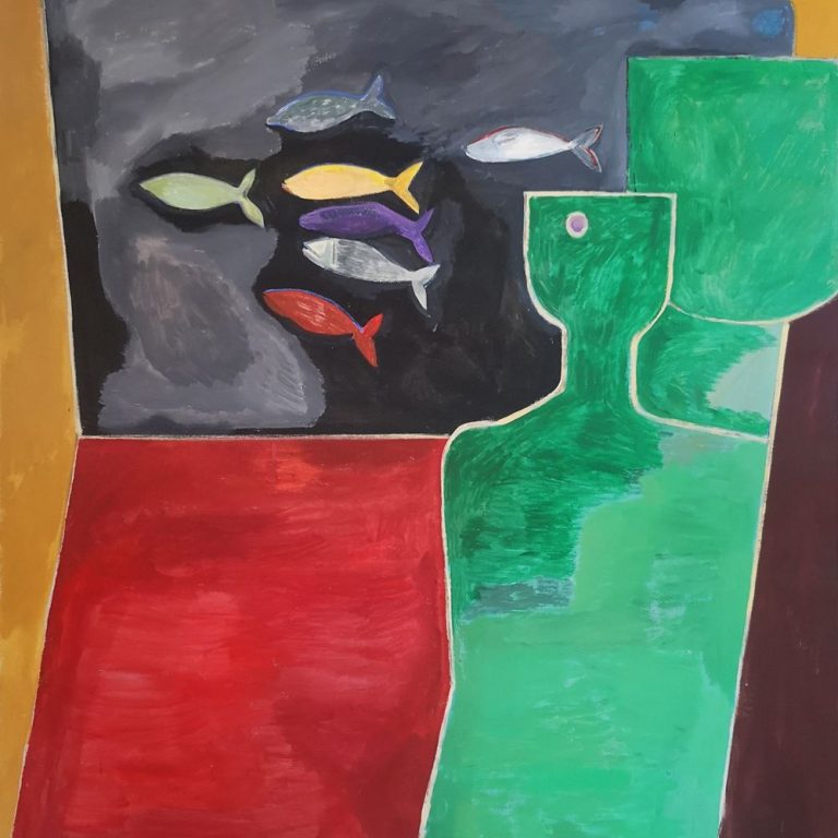 11. Rybki, 180 x 150 cm, akryl na płótnie, 2025