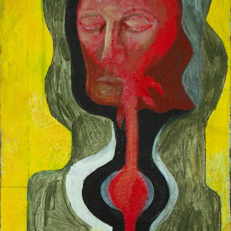 5. Łodyga, 50 x 35 cm, akryl, olej na płótnie, 2026