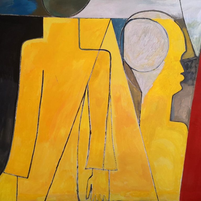 6. Abstrakcja rzeczywistości, akryl, olej na płótnie, 150 x 180 cm, 2025