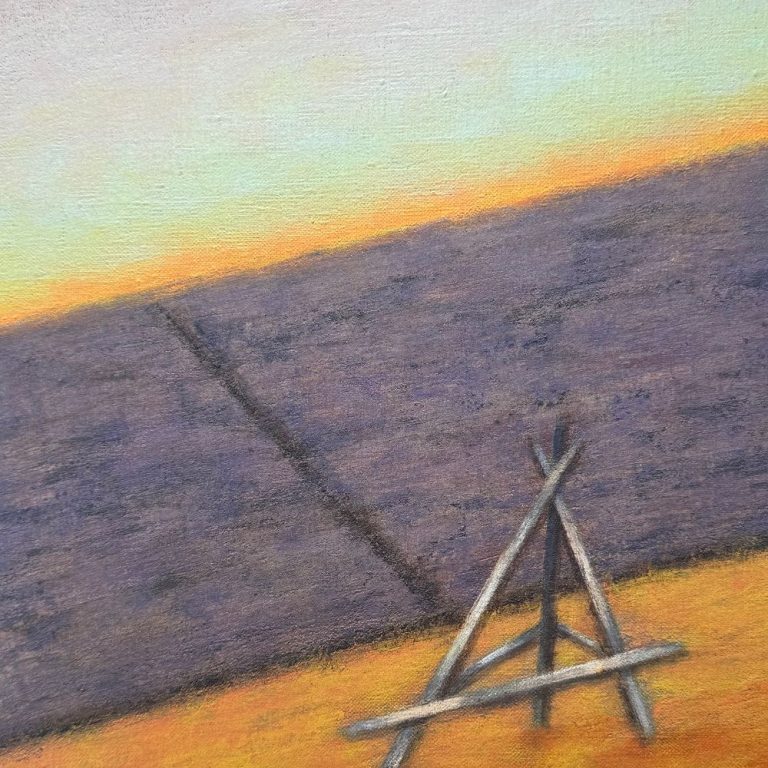 LESZEK_MISIAK_NIEBO I ZIEMIA_TEMPERA JAJOWA, OLEJ_40X35_2009