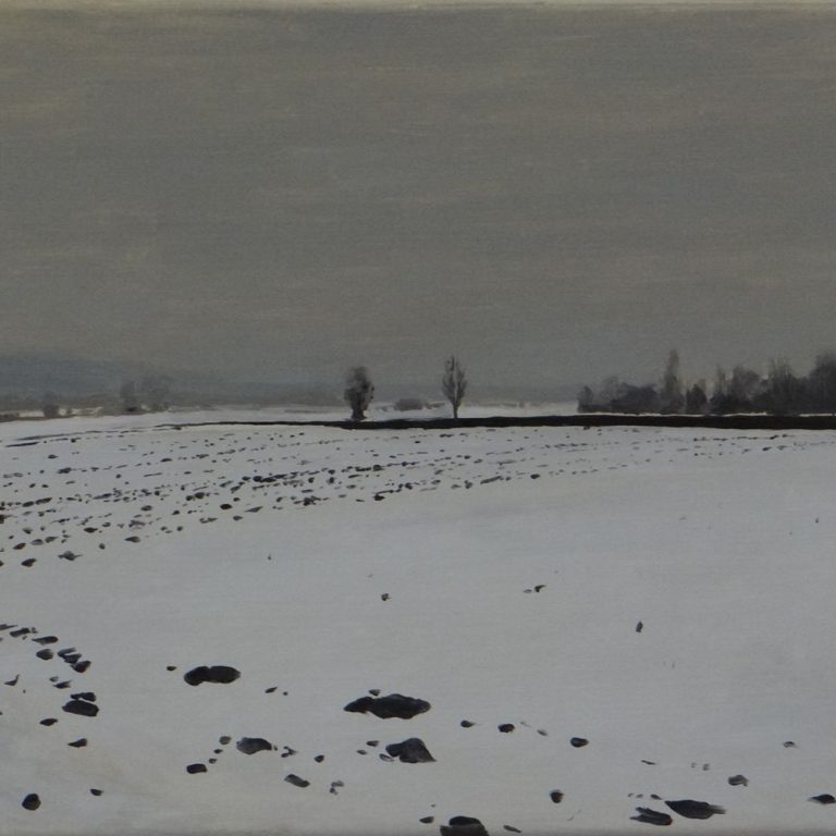 Osieczany, widok w stronę Raby, 2026, 40x50 cm
