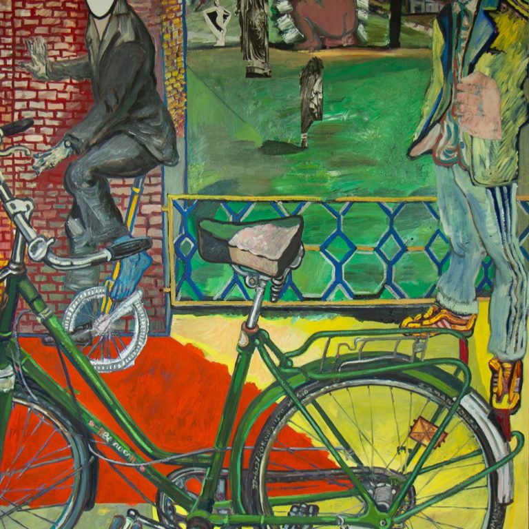 Rowerzysta II, 157 x 138 cm, olej na płótnie, 2025